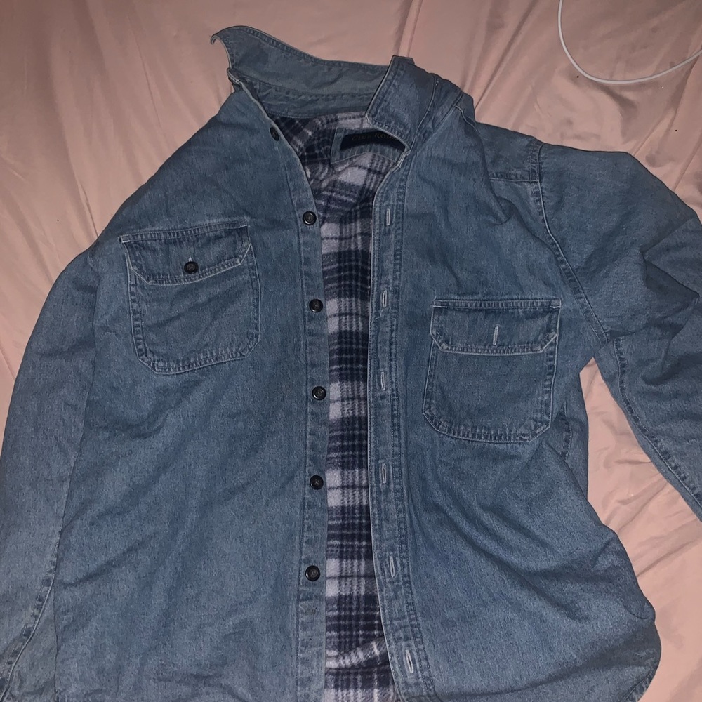 mens insulated denim coat